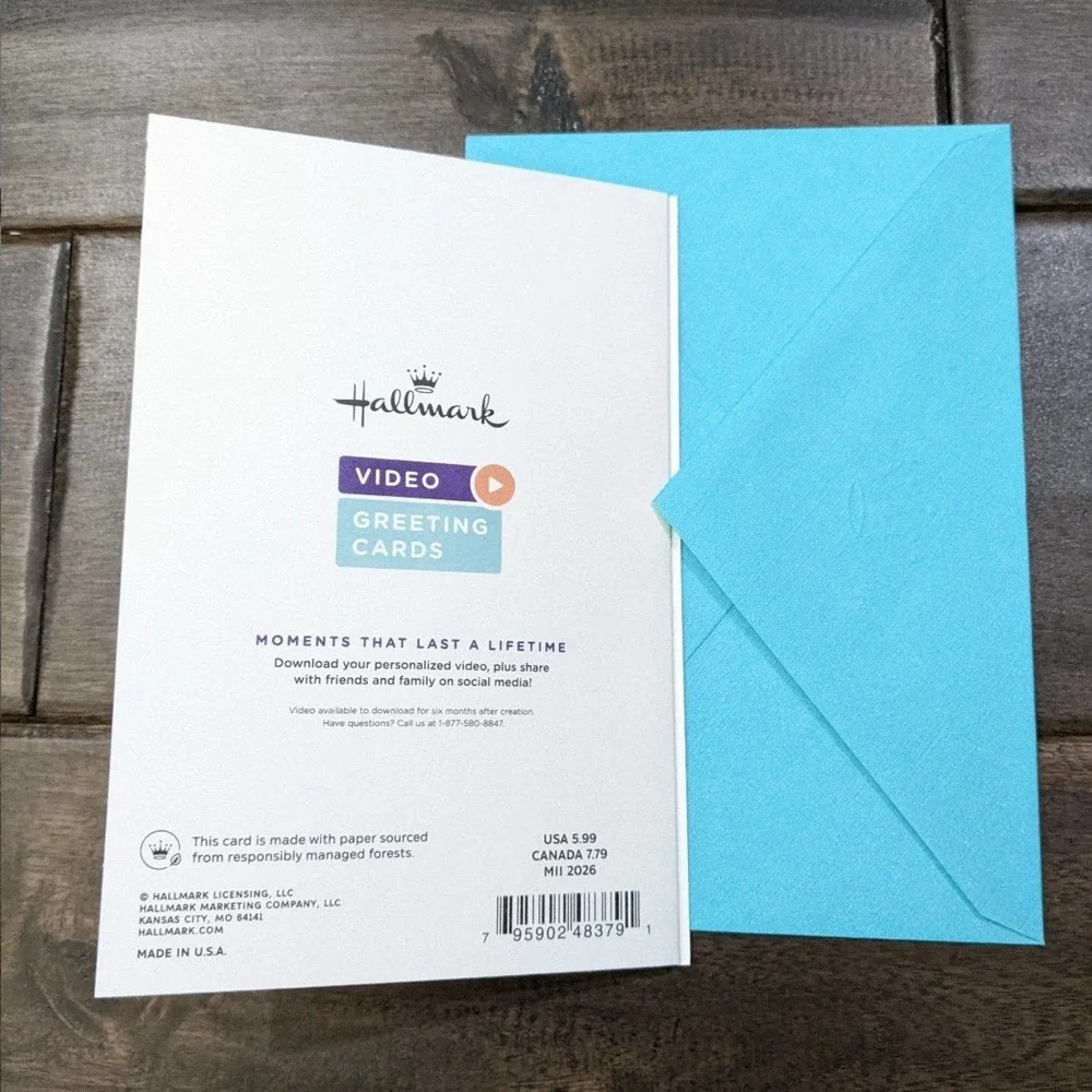 4/$20 video photo new hallmark mother's day greeting card LOVE IS STRONG